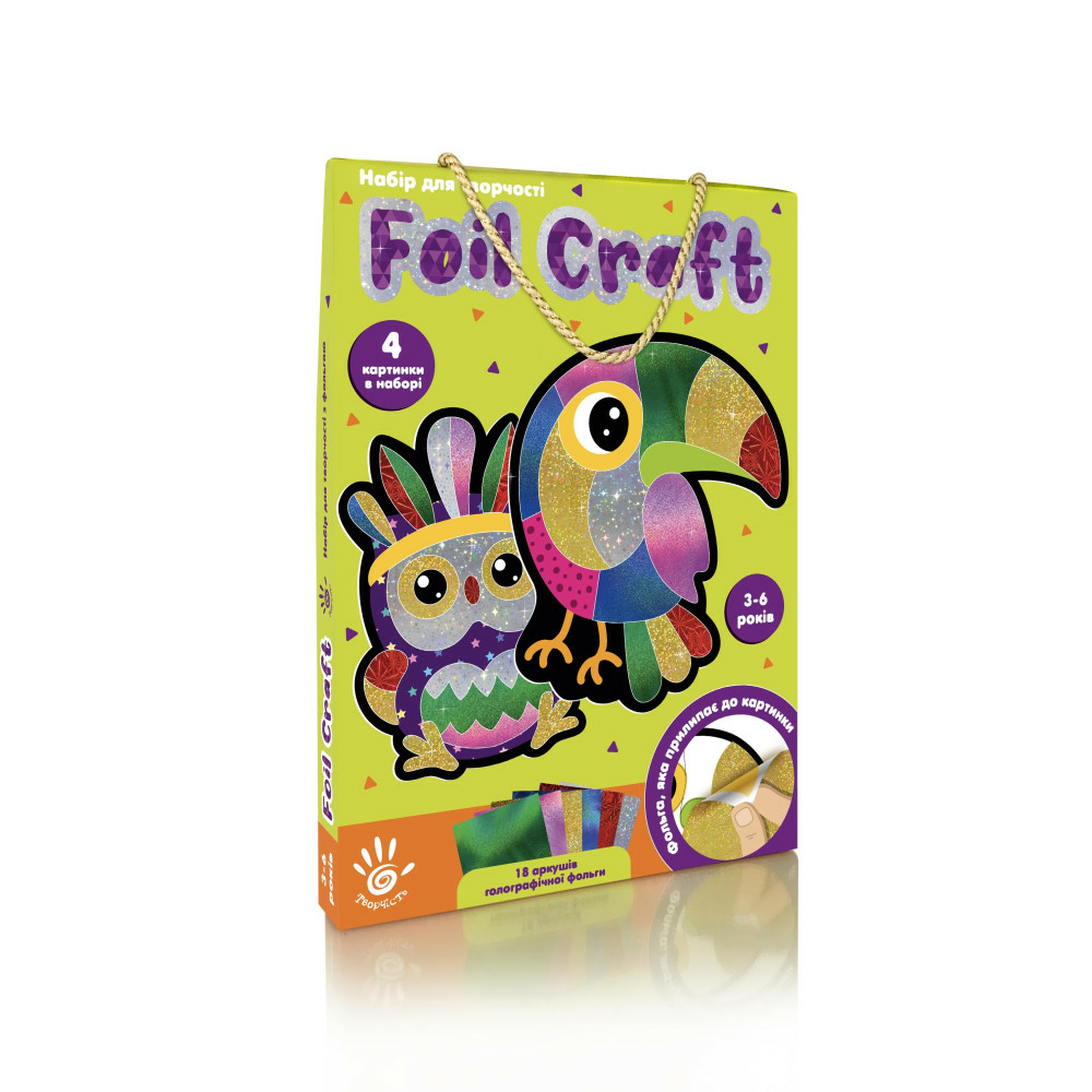 Фото, Видеообзоры набір для творчості з фольгою «foil craft. птахи» vladi toys vt4433-12
