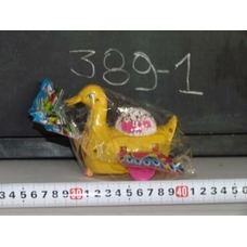 Каталка 389-1 A (288шт) заводная, лебедь, машет крыльями, в кульке, 15-10-16см