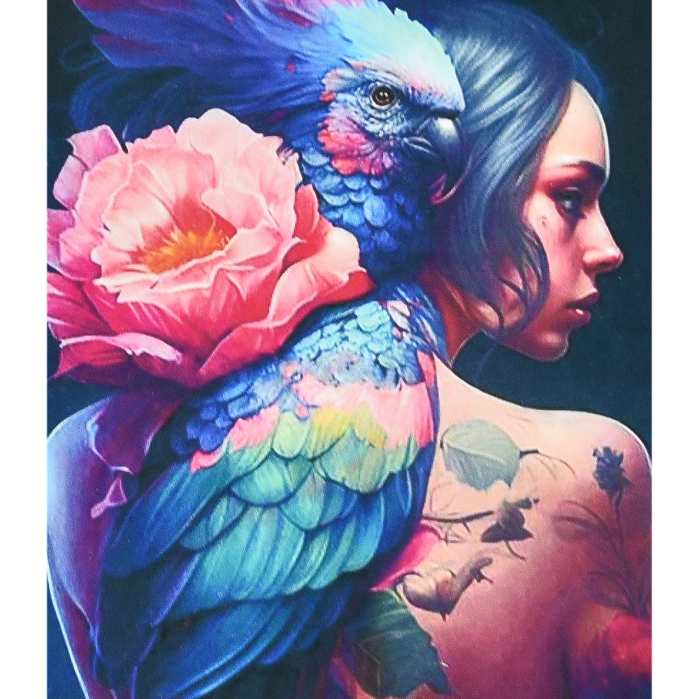 Фото, Відеоогляди алмазна мозаїка strateg преміум жіноча гармонія з природою розміром 40х50 см (sk88224)