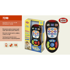 Пульт 7390 UA (48шт) 17,5см,обуч(цифр,муз.инстр),муз(укр),св,2цв,на бат-ке,в кор-ке,21-12,5-5,5см