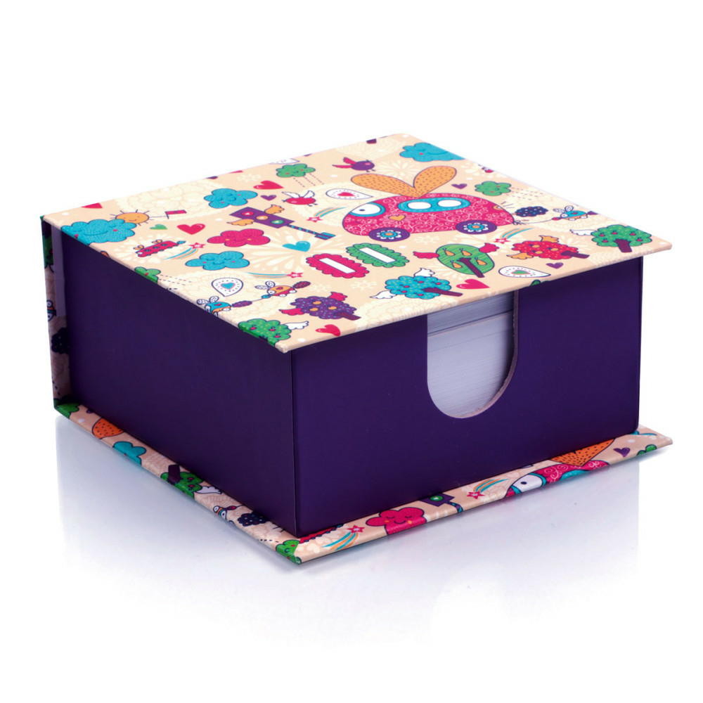 Фото, Видеообзоры картонний бокс з папером для нотаток 90х90мм vt9901-82