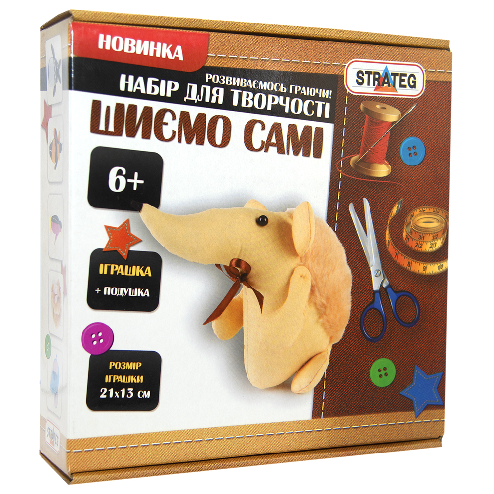 Фото, Видеообзоры набір для творчості strateg шиємо самі їжачок українською мовою і-02