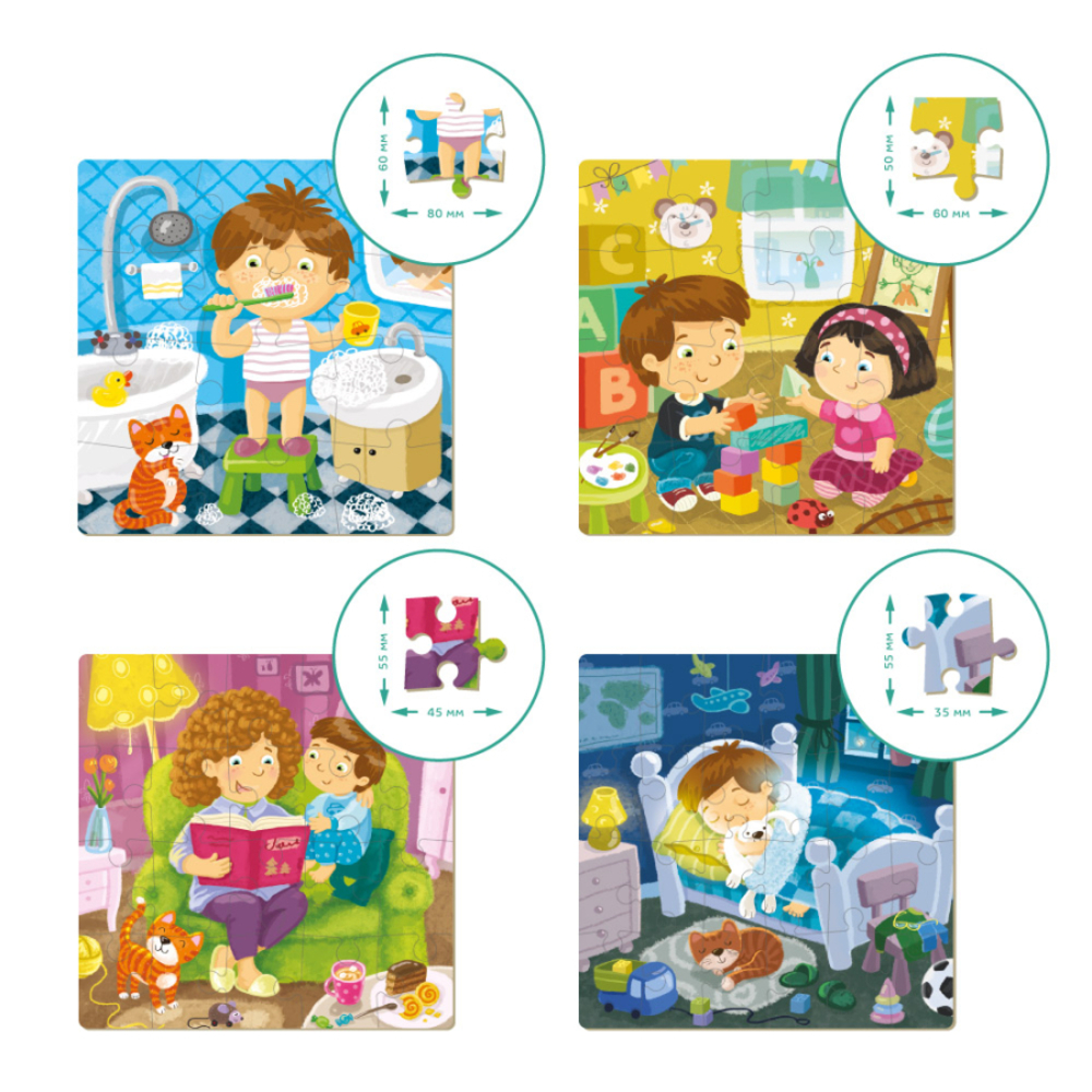 Фото, Відеоогляди пазл 4в1 dodo мій день