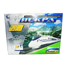 ЖД 872514 R/588-2 A (18шт) электричка Искра, регулир.скорости, ДУ, на бат-ке, в кор-ке, 45-34-9см,