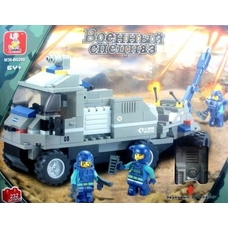 Конструктор SLUBAN M38 B0200 (32шт) военная техника, на бат-ке, муз, 232дет, в кор-ке, 32-25-6см