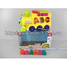 Гра 0809 (48шт) логика паровозик муз, в кор-ке, 23-12см