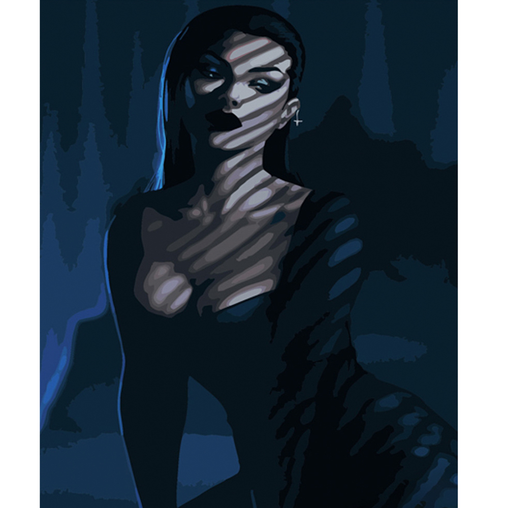 Фото, Відеоогляди картина за номерами strateg преміум таємнича красуня розміром 40х50 см (gs573)