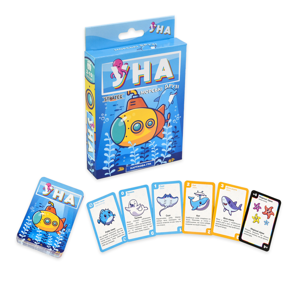 Фото, Видеообзоры настільна гра strateg уна морські друзі карткова українською мовою (30449)