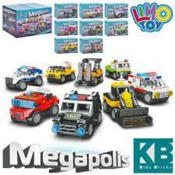 Конструктор КВ4005 (240шт) міський транспорт, інерційний від 45дет, 16шт (8видів) в дисплеї