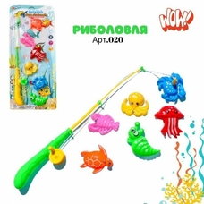 Рибалка 020 (360шт/2)магніт.,вудка,рибки 6шт/2,на планшетці  38,5*16,3*3см