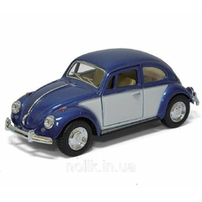 Машинка металева KT5375WY VOLKSWAGEN CLASSICAL BEETLE метал.инерц.откр.дв.1:32 кор.ш.к./96/
