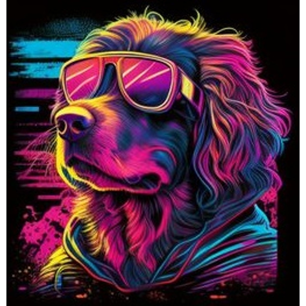 Фото, Видеообзоры картина за номерами strateg преміум кокер-спаніель на чорному фоні розміром 40х40 см (av4040-12)