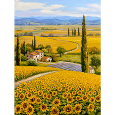 Алмазна мозаїка Strateg ПРЕМІУМ Рідні поля без підрамника розміром 30х40 см  (JSDF70798)