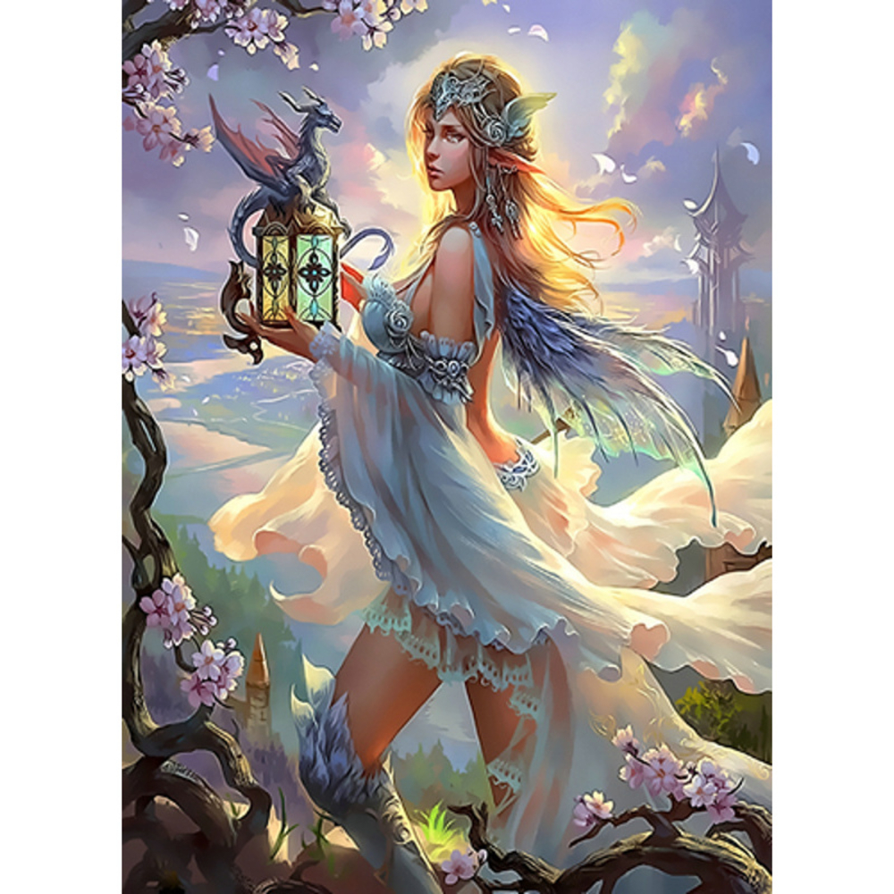 Фото, Відеоогляди алмазна мозаїка strateg преміум арт фентезі без підрамника розміром 50х65 см  (sgk86083)