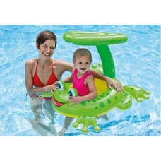 Плотик 56584 (12шт) лягушка, с навесом,  119-79см