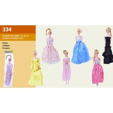 Лялька 334 (240шт) з гребінцем, 8 видів, в кульку