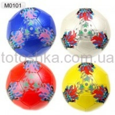 Мяч футбол M0101 (60шт) PVC 320 грамм, 4 цвета mix