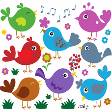 Картина за номерами Strateg ПРЕМІУМ Співочі пташки з лаком та з рівнем розміром 30х30 см (ES-0834) Картина за номерами Strateg ПРЕМІУМ Співочі пташки з лаком та з рівнем розміром 30х30 см (ES-0834)