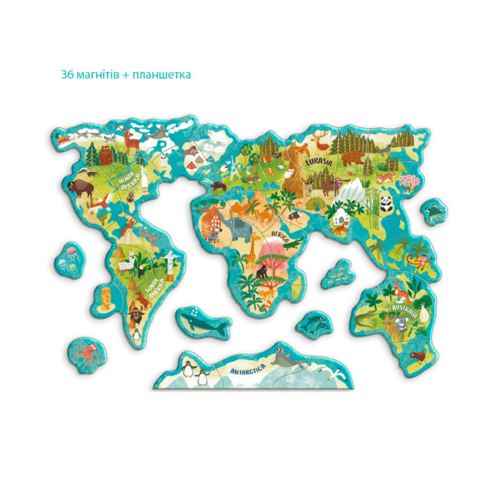 Фото, Видеообзоры розвиваюча гра dodo магнітна мапа світу тварини