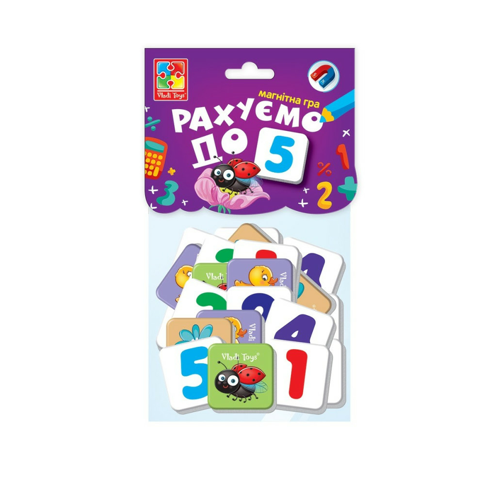 Фото, Відеоогляди гра магнітна «рахуємо до 5» vt5900-03