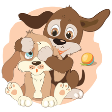 Картина за номерами Strateg ПРЕМІУМ Цуценята граються у схованки з лаком та з рівнем розміром 30х30 см (ES168) Картина за номерами Strateg ПРЕМІУМ Цуценята граються у схованки з лаком та з рівнем розміром 30х30 см (ES168)