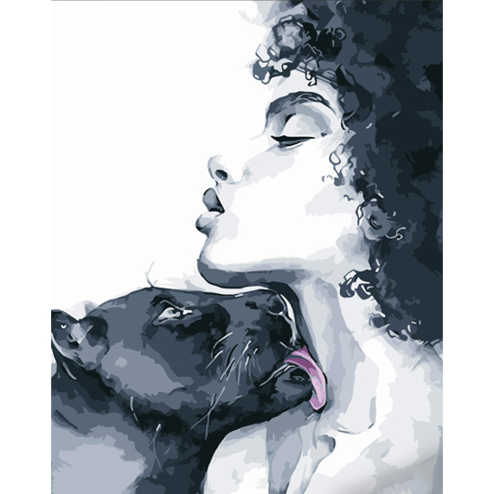 Фото, Видеообзоры картина за номерами strateg преміум подруга-пантера розміром 40х50 см (dy335)