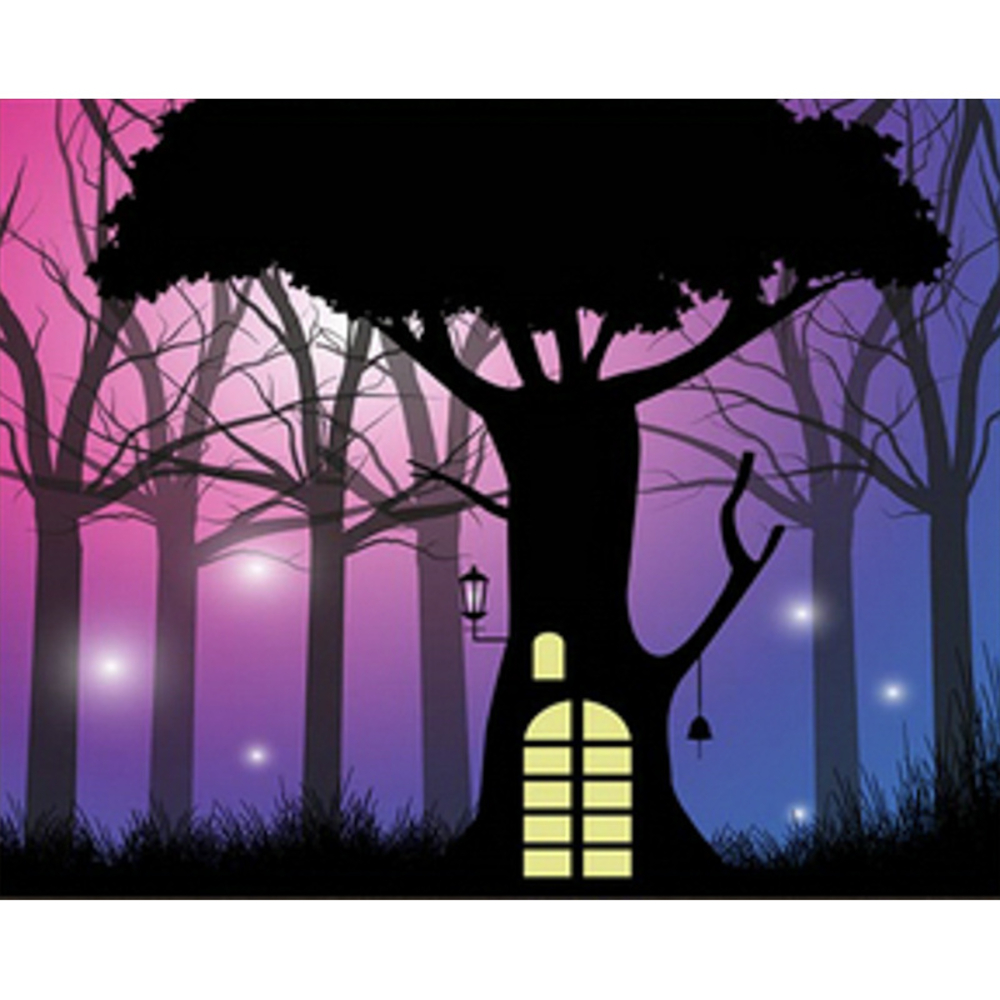 Фото, Відеоогляди алмазна мозаїка strateg преміум казковий будиночок у зачарованому лісі розміром 40х50 см  (sk86006)