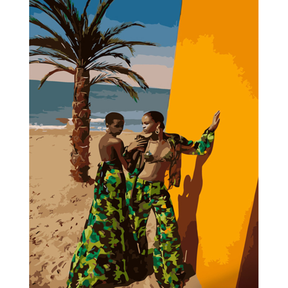 Фото, Відеоогляди картина за номерами strateg преміум дівчата сонця розміром 40х50 см (gs1293)