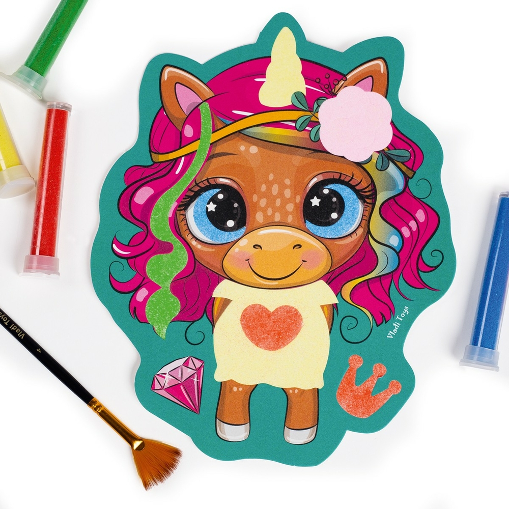 Фото, Видеообзоры набір для творчості з піском «sand art. веселі друзі» vladi toys vt4501-01