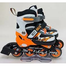 Ролики 64933-L Best Roller/розмір 38-42/колір - помаранч(6) колеса PU, переднє колесо світло, d- 7см
