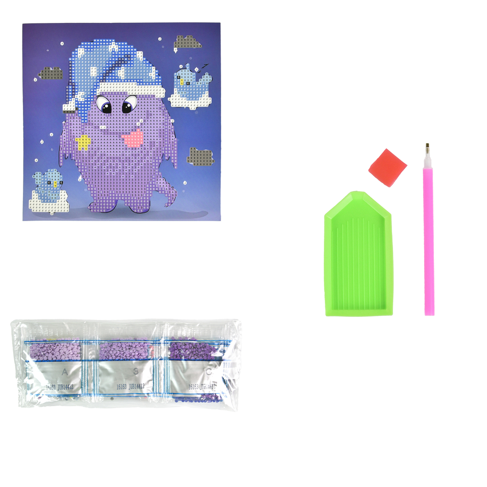 Фото, Відеоогляди алмазна мозаїка strateg преміум привид на паперовій основі розміром 18х18 см (jub14412)