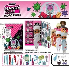 Ігровий набір NANCY DOLLS NC2417 (48шт/2) Іграшка, 4 види+одяг, аксес., у кор. 31*26*7,3см