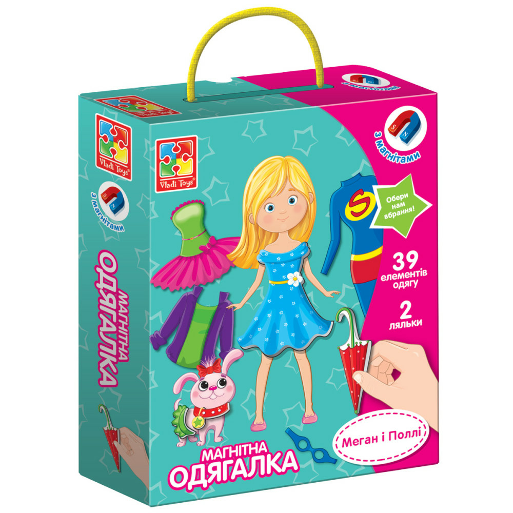 Фото, Видеообзоры гра настільна vladi toys магнітна одягалка. меган і поллі vt3702-11