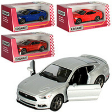 Машинка металева KT5386W FORD MUSTANG GT (2015) метал.инерц.открыв.дв.кор.ш.к./96/
