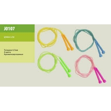 Скакалка J0107 (600шт) толщина 4,7 мм,длина 2,7м,цвета ассорти