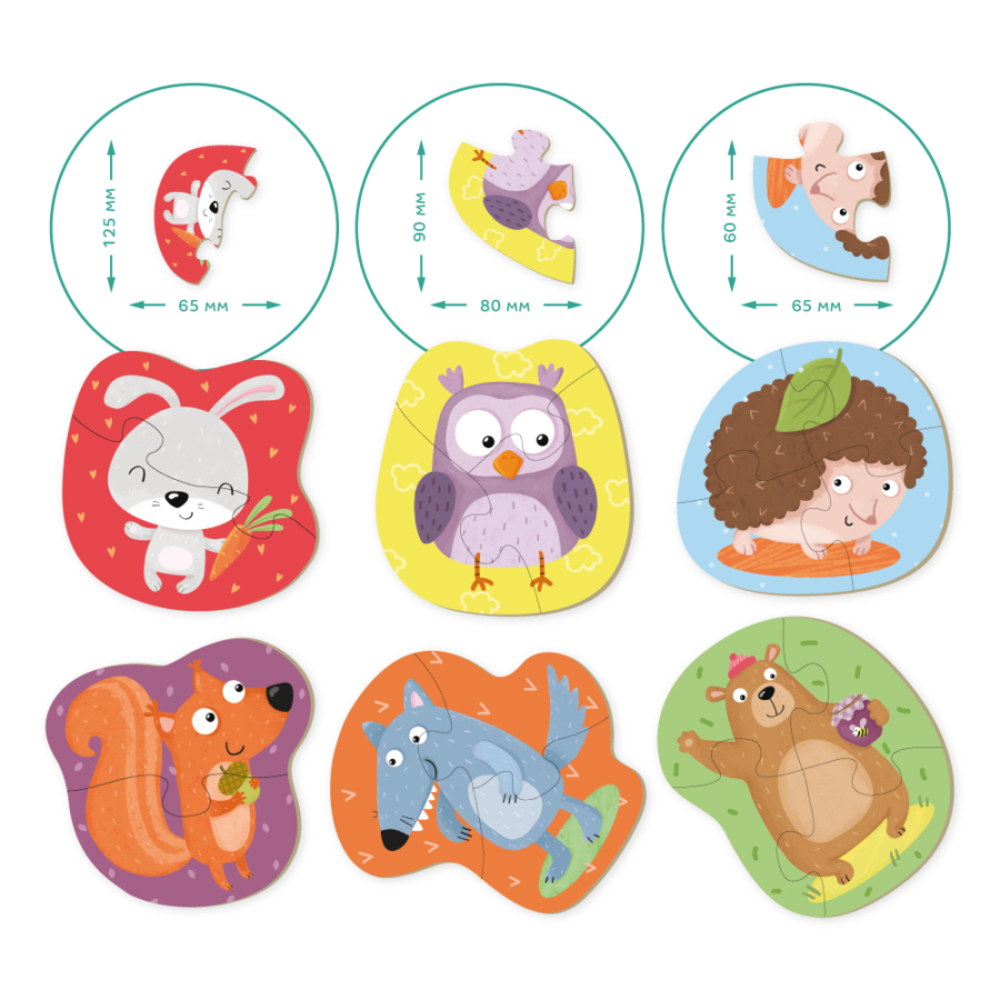 Фото, Видеообзоры пазл dodo лісові тварини