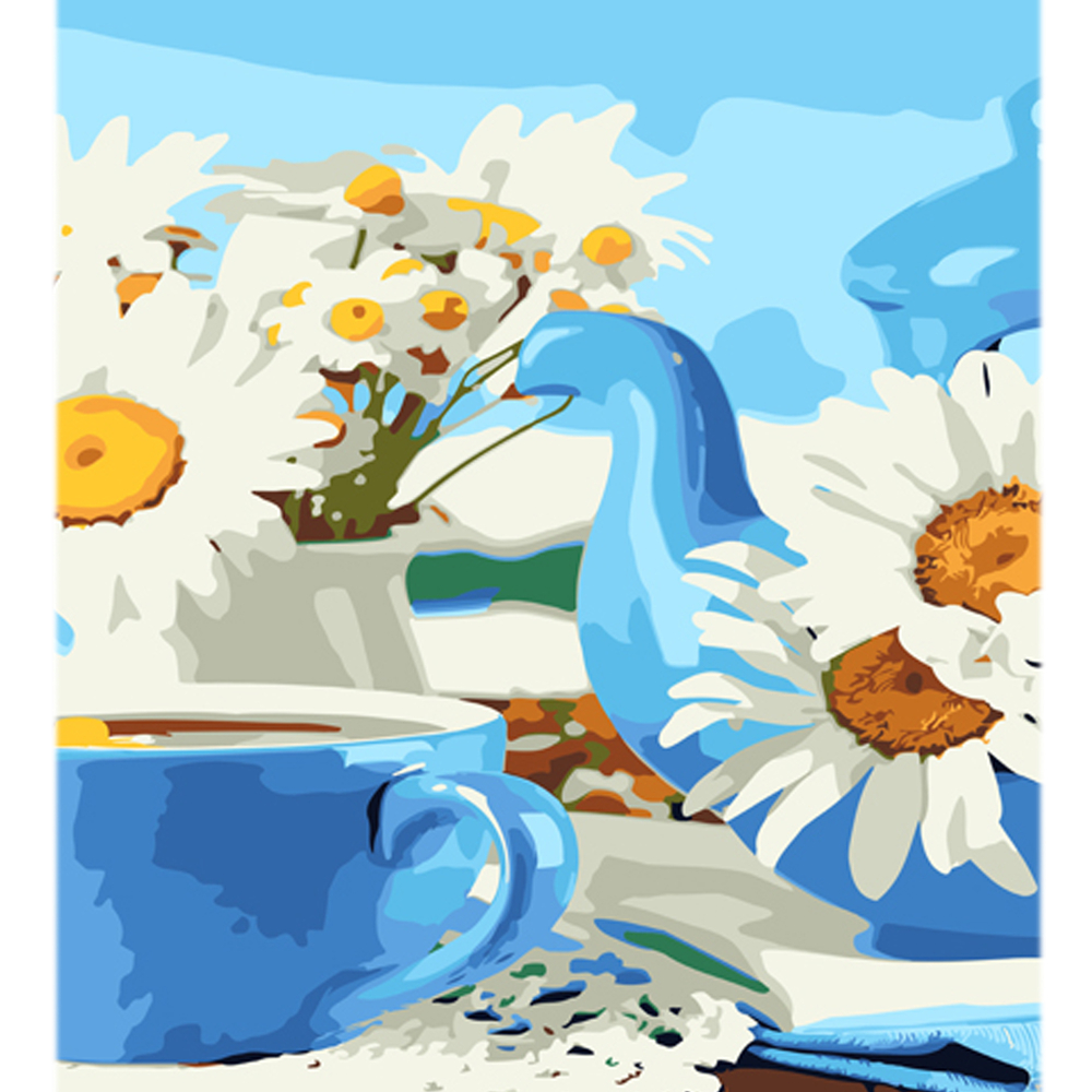 Фото, Видеообзоры картина за номерами strateg преміум чайна симфонія з лаком та з рівнем розміром 30х40 см (ly17)