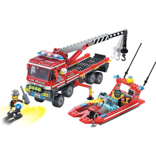 Конструктор BRICK 907 (20шт) Пожарная  тревога, 420 дет, в кор-ке, 37-29-5,5см