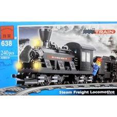 Конструктор BRICK 638 (24шт) поезд, 240 дет, в кор-ке, 32-20-5см