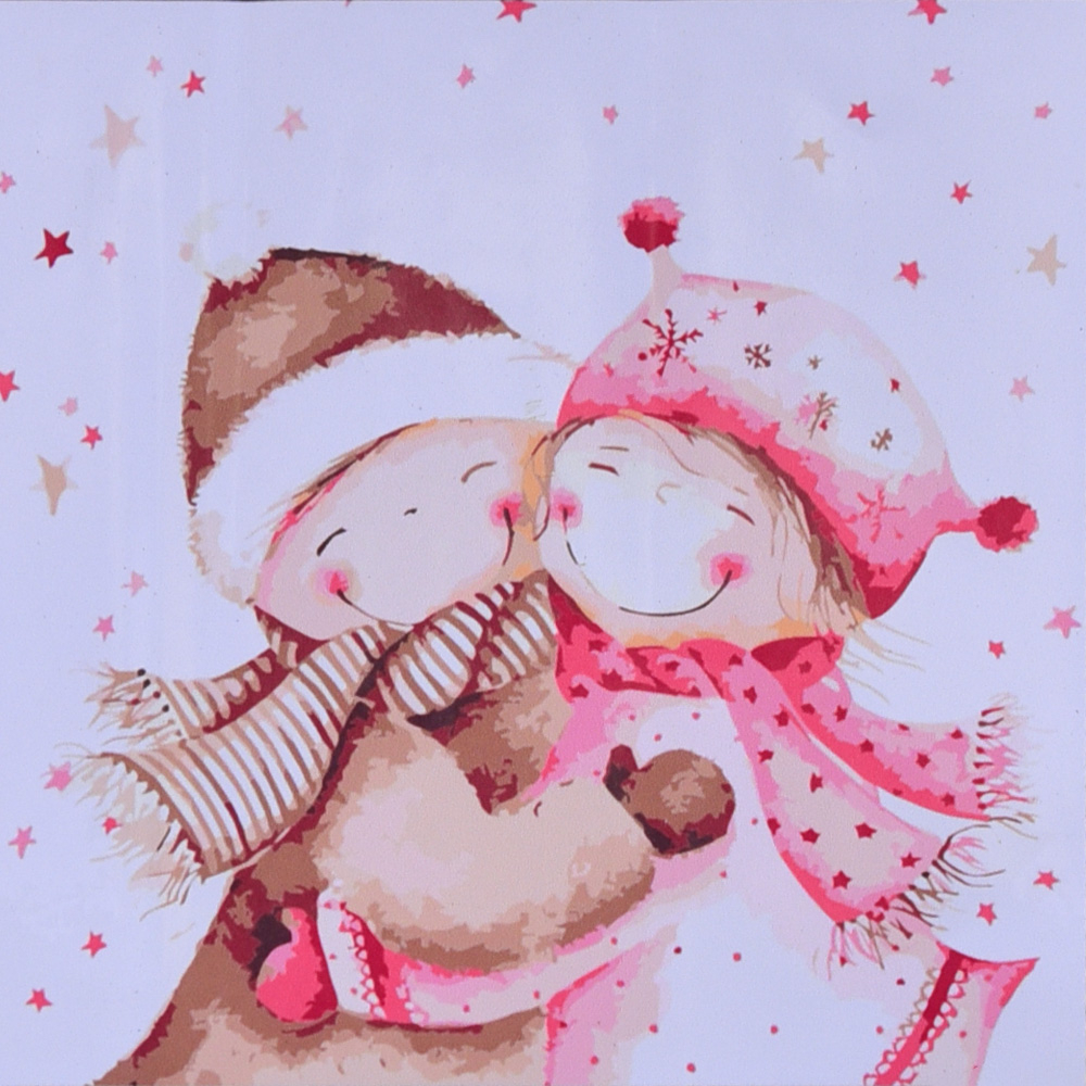 Фото, Відеоогляди картина за номерами strateg преміум обійми дітей з лаком та з рівнем розміром  40х40 см(sk067)