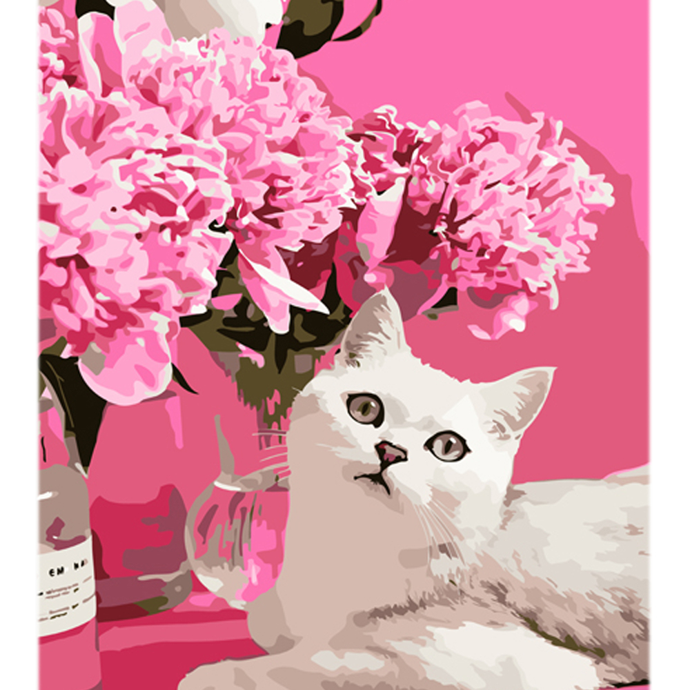 Фото, Відеоогляди картина за номерами strateg преміум ніжність у рожевому з лаком та з рівнем розміром 30х40 см (ly73)