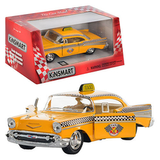 Машинка металева KINSMART KT 5360 W (96шт) інер-я, 1:40 5'' 1957 CHEVROLET BEL AIR (TAXI), в кор-ке